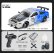 RC auto Drift Car s kouřem a LED, stříbrnomodrá