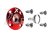 Tankovací ventil magnetický (X logo), červený