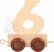 Vagónek dřevěné vláčkodráhy - přírodní číslice - číslo 6