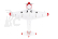 RC letadlo Yak-11 1450mm ARF, červeno/bílá