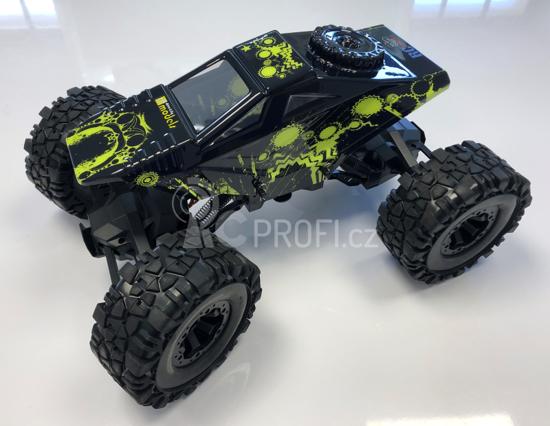 RC auto Crawler 4WD RTR, žlutočerná + náhradní baterie