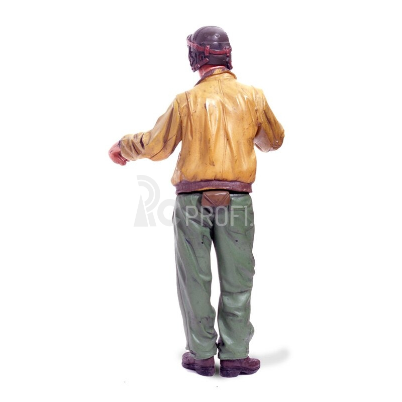 1/16 figurka stojícího velitele tanku US z 2 sv. války, ručně malovaný