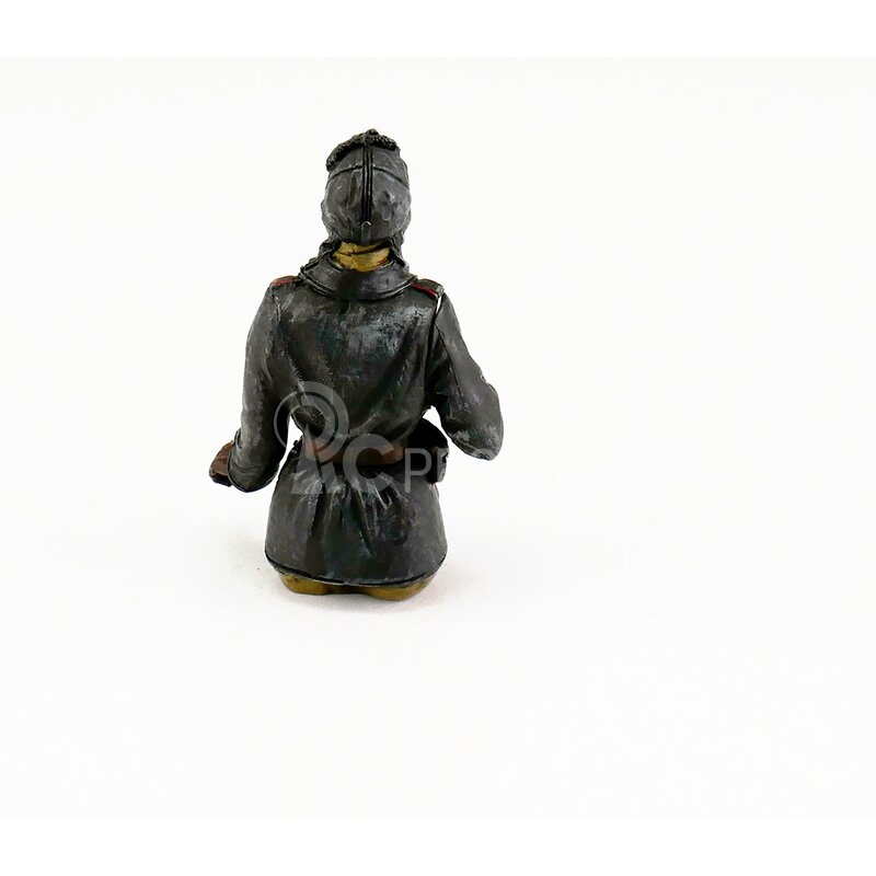 1/16 půl figurka sovětského velitele tanku T-34 z 2 sv. války, ručně malovaný
