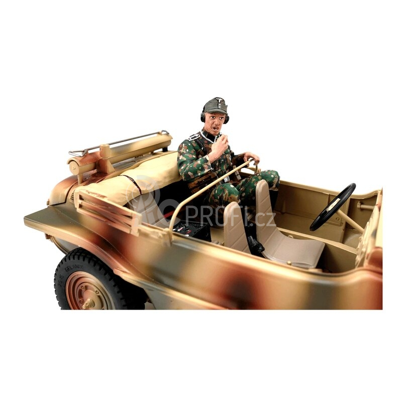 1/16 Schwimmwagen, obsluha vysílačky, ručně malovaný, 1 ks. (vícebarevná kamufláž)