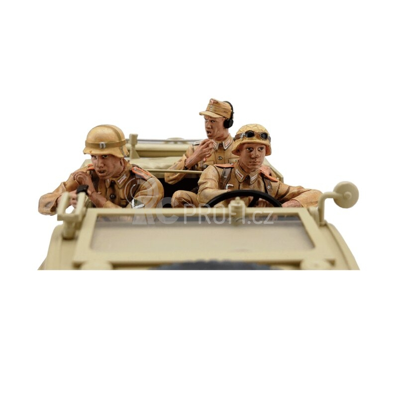 1/16 Schwimmwagen, sada figurek, ručně malované, 3 ks. (AFRIKA CORPS)