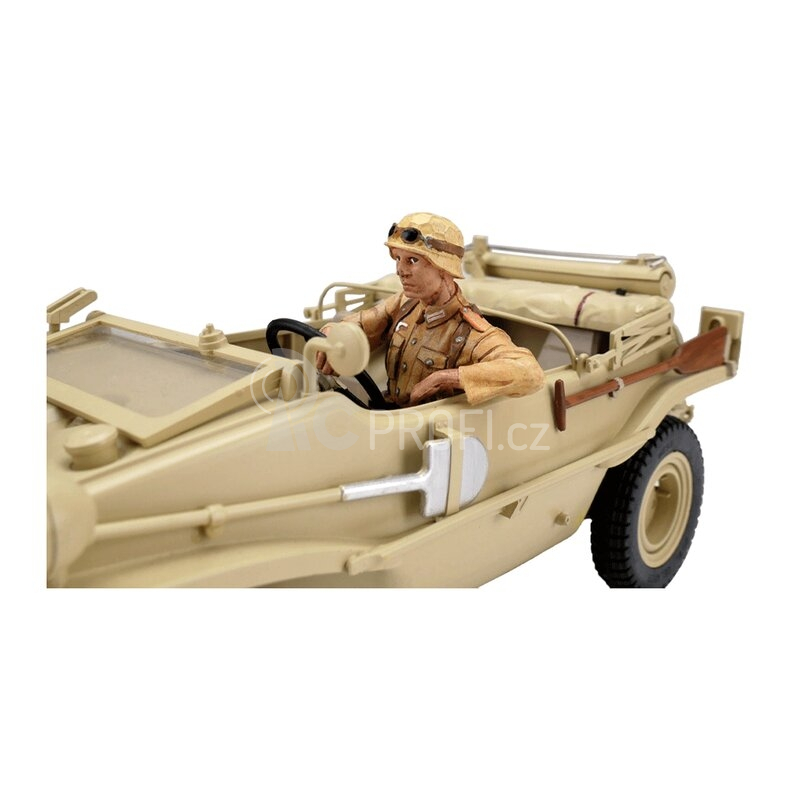 1/16 Schwimmwagen, sada figurek, ručně malované, 3 ks. (AFRIKA CORPS)