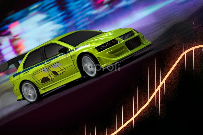 RC auto 1/76 C76 Limitovaná edice RC Sports Car RTR, zelená