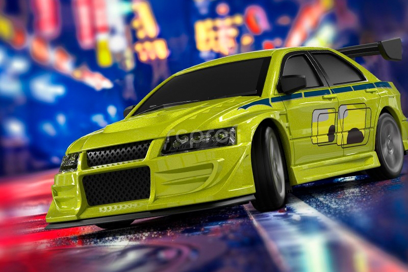 RC auto 1/76 C76 Limitovaná edice RC Sports Car RTR, zelená