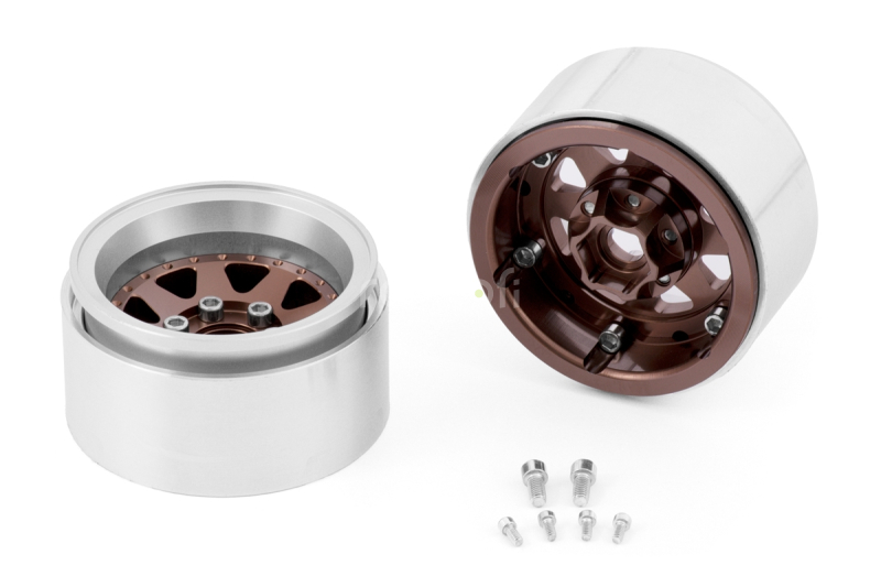 1.9'' Hliníkové beadlock disky offset -10 mm pro 1/10 crawler/expedice bronzové - 2 ks