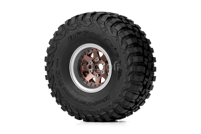 1.9'' Hliníkové beadlock disky offset -10 mm pro 1/10 crawler/expedice bronzové - 2 ks
