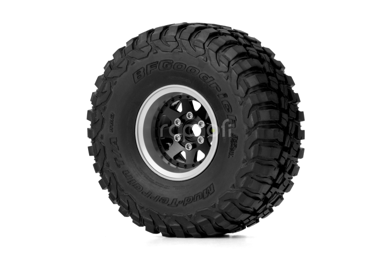 1.9'' Hliníkové beadlock disky offset -10 mm pro 1/10 crawler/expedice černé - 2 ks