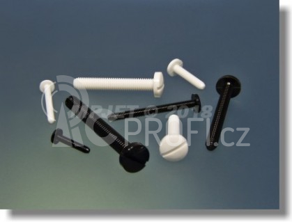 1332W Polyamidový šroub M6x60, 4ks bílý