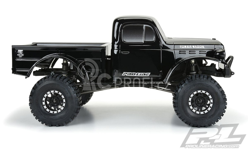 1946 Dodge Power Wagon lakovaná karoserie pro 12.3 (313mm) podvozky, černá