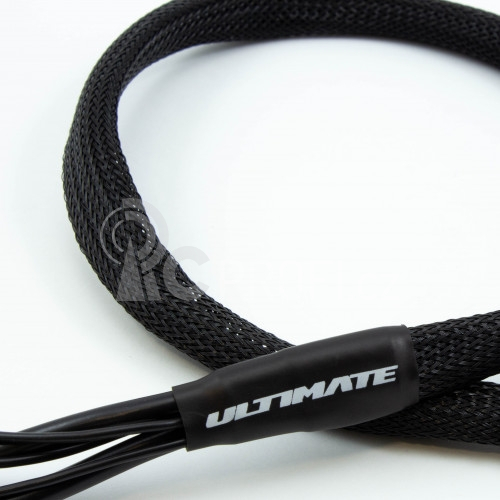 2 x 2S černý nabíj. kabel G4/G5 v černé ochranné punčoše - dlouhý 60cm - (4mm, 3-pin XH)