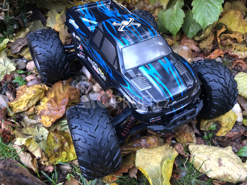 RC auto X9115 Challenger monster, modrá + náhradní baterie