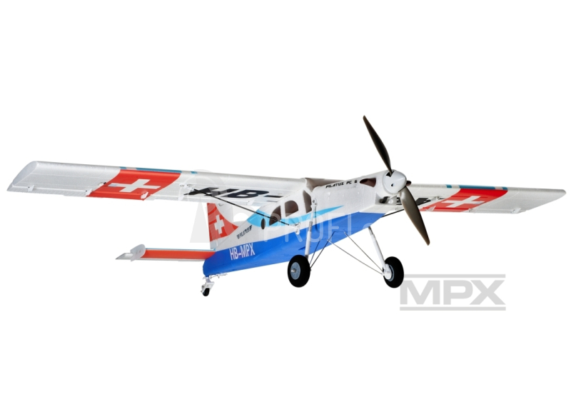 264290 PILATUS PC-6 modrý 1250mm stavebnice