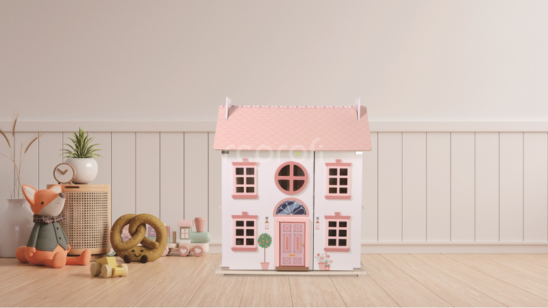 2Kids Toys Domeček s panenkami růžový