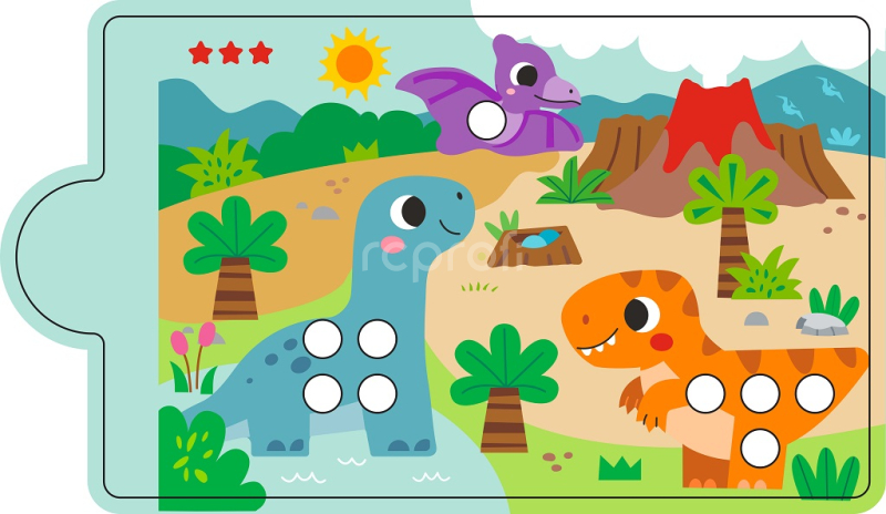 2Kids Toys Magnetická hra Třídění barev s dinosaurem