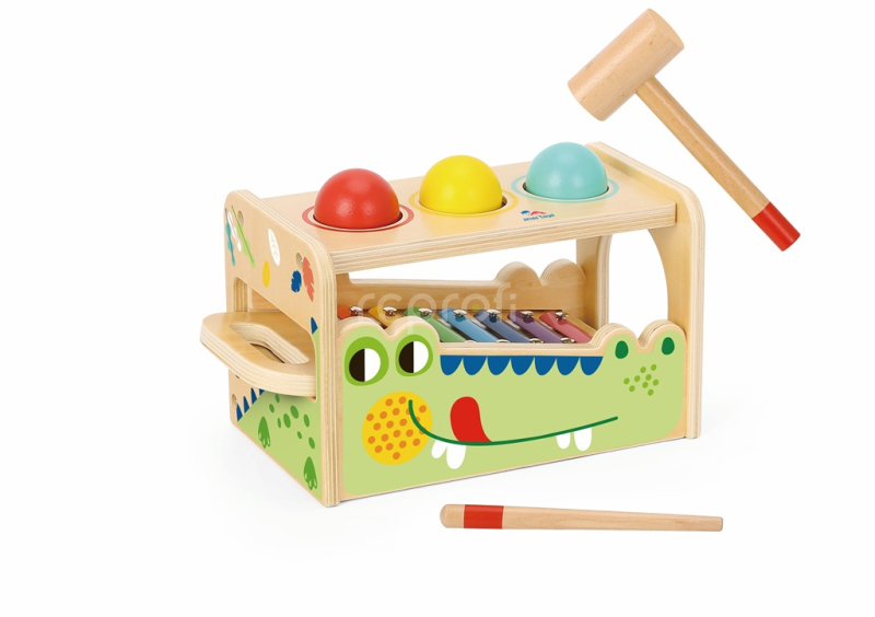 2Kids Toys Zatloukačka a xylofon Krokodýl