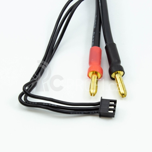 2S černý nabíjecí kabel G4/G5 v černé ochranné punčoše - dlouhý 30cm - (4mm, 3-pin XH)