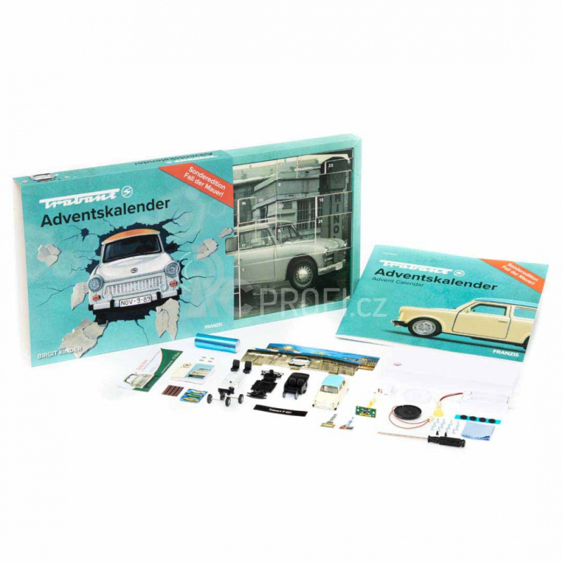 Adventní kalendář Trabant se zvukem 1:43, béžová
