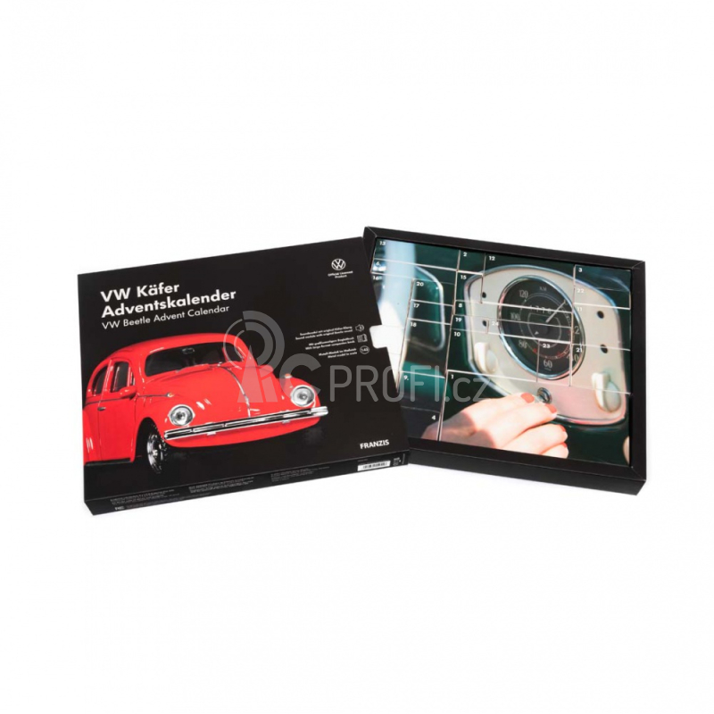 Adventní kalendář VW Brouk se zvukem 1:43, červená