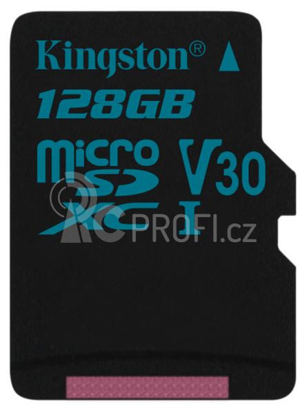 Kingston Canvas Go! MicroSDXC 128GB UHS-I U3 + SD adaptér