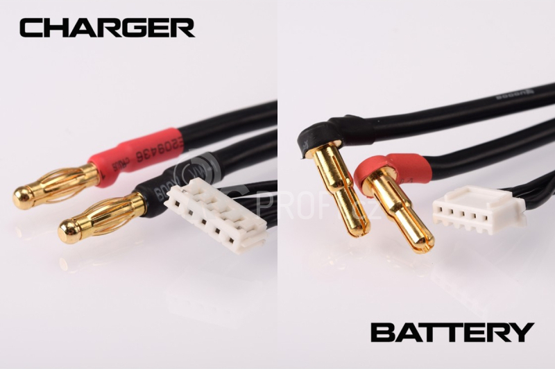 4S černý nabíjecí kabel G4/G5-4S/XH - krátký 400mm - (4mm, 5-pin EH)