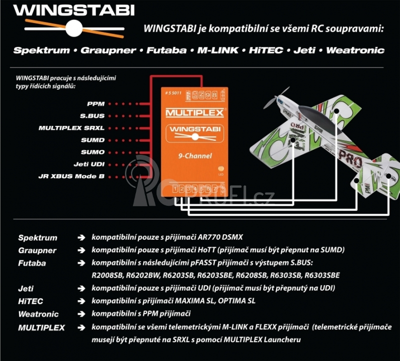 55011 Stabilizační systém WINGSTABI-9-kanál