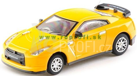 RC auto mini kovové, žluté Nissan