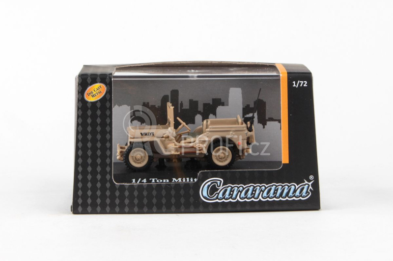 Abrex Cararama 1:72 - 1/4 Ton Military Vehicle - Sandy Yellow