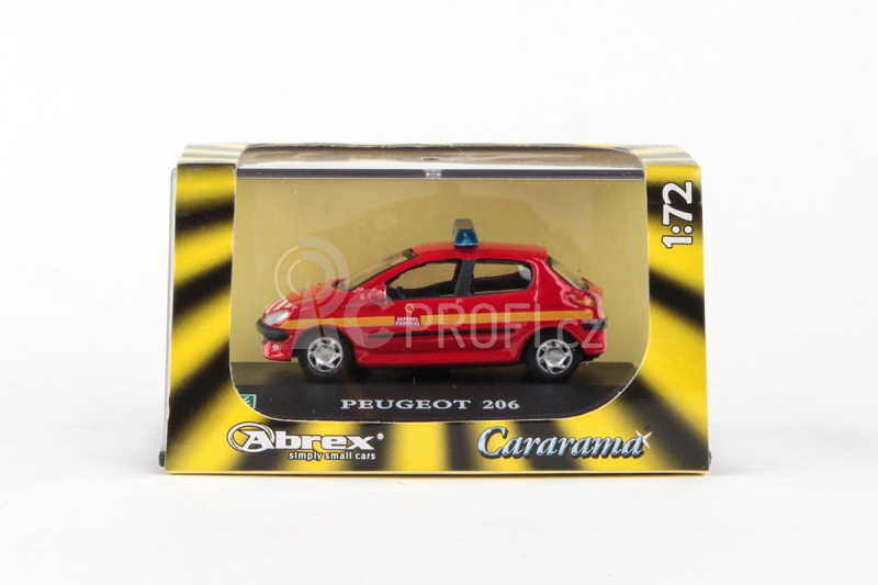 Abrex Cararama 1:72 - Junior Rescue Series, Peugeot 206 (POMPIERS)