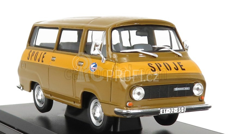 Abrex Škoda 1203 Minibus Poste Spoje 1974 1:43 Hnědá Žlutá