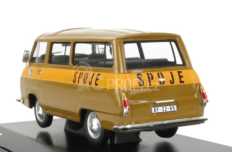 Abrex Škoda 1203 Minibus Poste Spoje 1974 1:43 Hnědá Žlutá