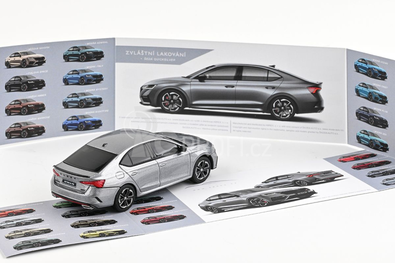 Abrex Škoda Octavia IV RS (2020) 1:43 - Šedá Quicksilver Metalíza