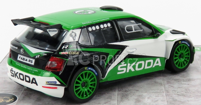 Abrex Škoda Set 2x Fabia R5 Evo N 0 Showcar 2017 a 2020 1:43, zelená-bílá