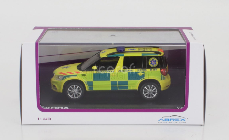 Abrex Škoda Yeti Suv Facelift (restyling) Ambulance 2013 1:43 Žlutá Zelená
