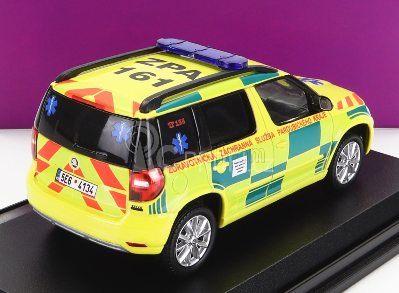 Abrex Škoda Yeti Suv Facelift (restyling) Ambulance 2013 1:43 Žlutá Zelená