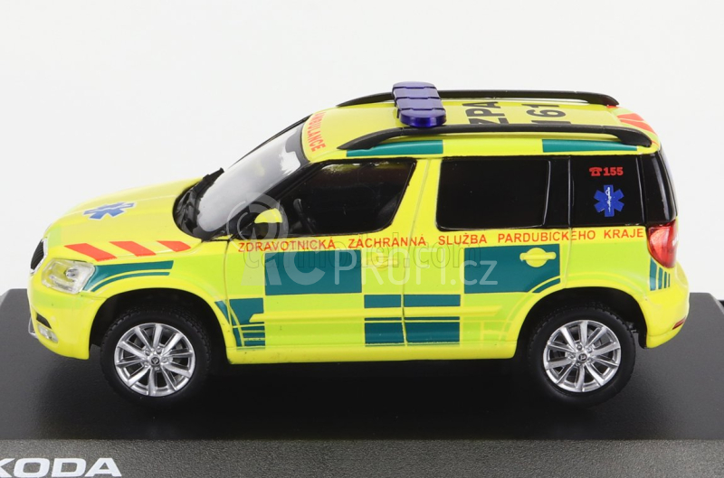 Abrex Škoda Yeti Suv Facelift (restyling) Ambulance 2013 1:43 Žlutá Zelená