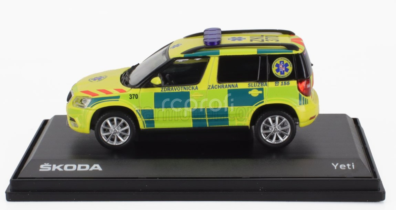Abrex Škoda Yeti Suv Facelift (restyling) Ambulance 2013 1:43 Žlutá Zelená