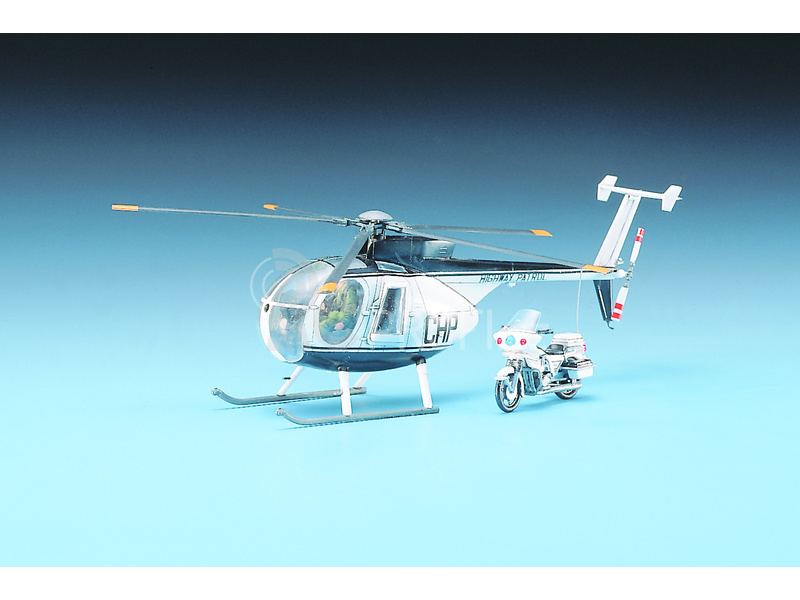 Academy Hughes 500D Police Helicopter (1:48)