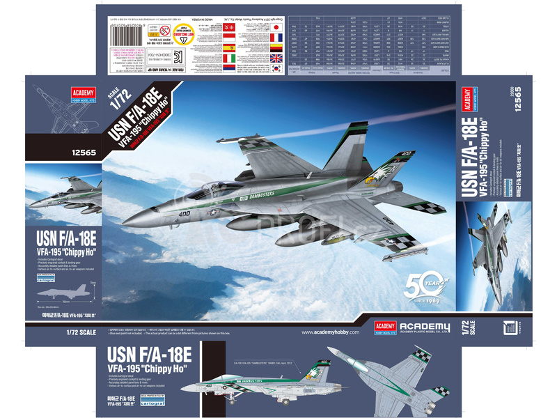 Academy McDonnell F/A-18E USN VFA-195 Chippy Ho (1:72)