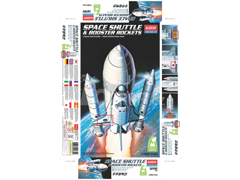 Academy raketoplán s pomocnými raketami (1:288)