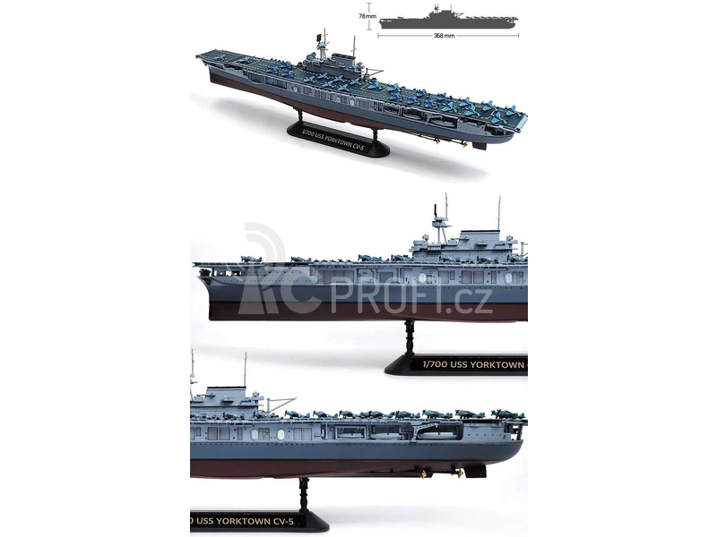 Academy USS Yorktown CV-5 Battle of Midway (1:700)