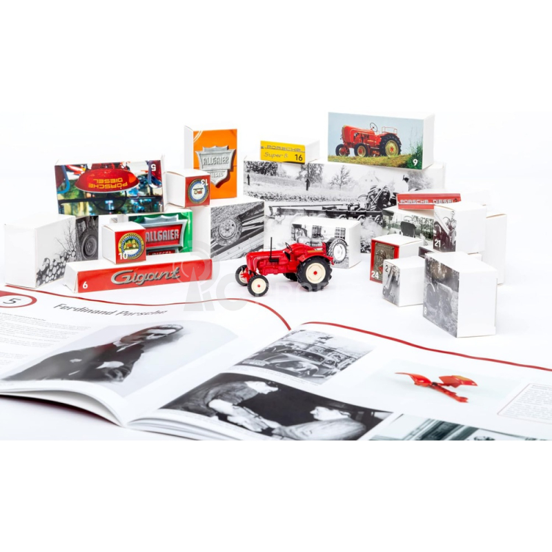 Adventní kalendář Porsche Oldtimer Traktor se zvukem 1:43