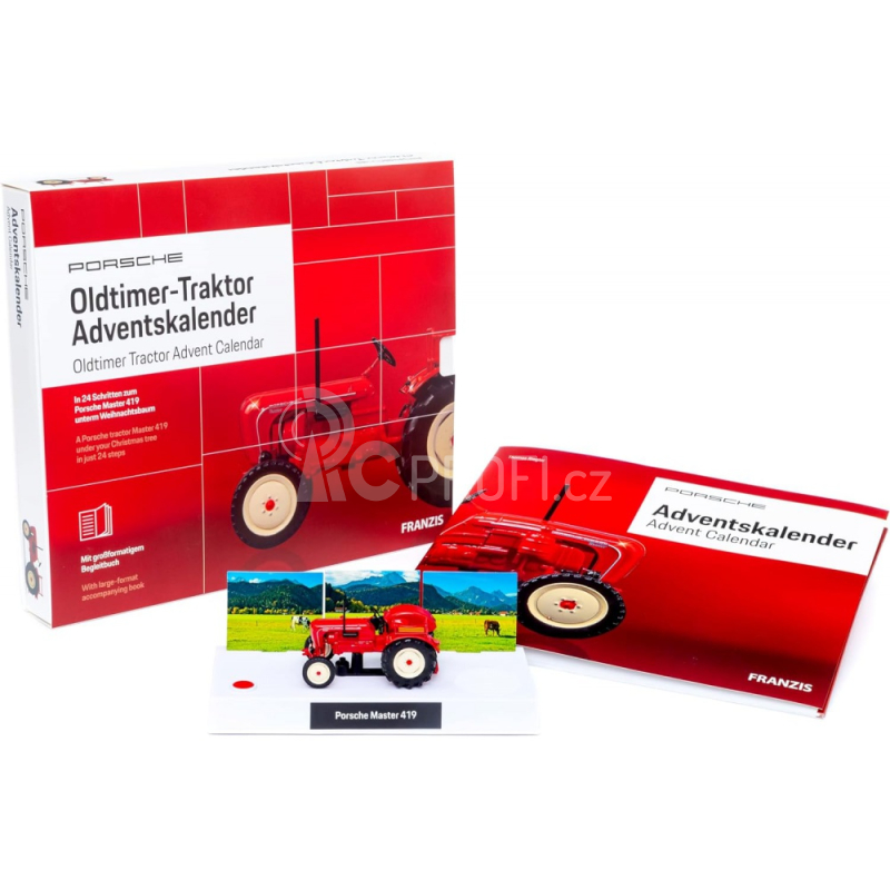 Adventní kalendář Porsche Oldtimer Traktor se zvukem 1:43