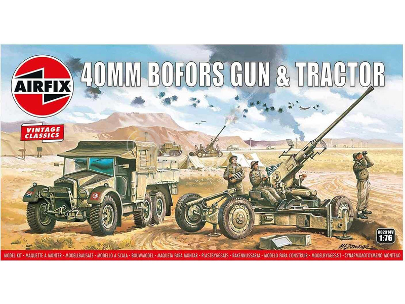 Airfix Bofors 40mm kanón, Tractor (1:76) (Vintage)