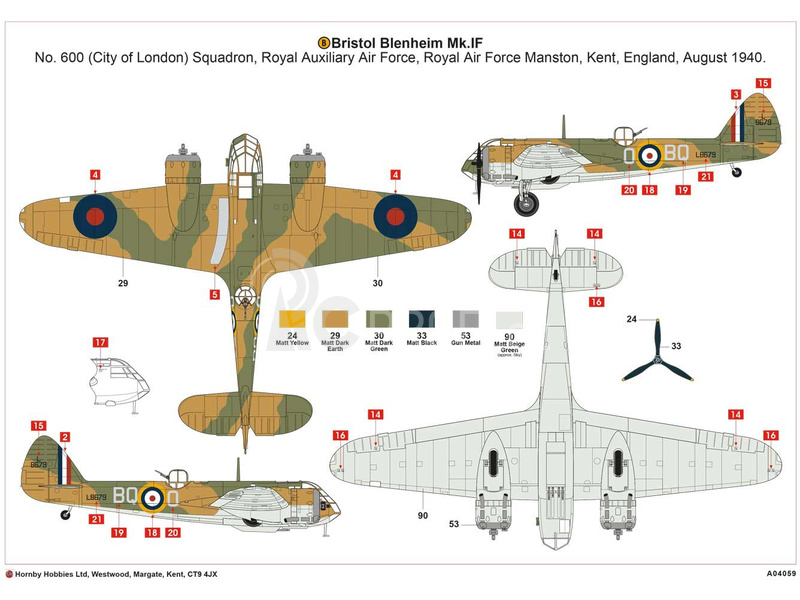 Airfix Bristol Blenheim MK1f (1:72)