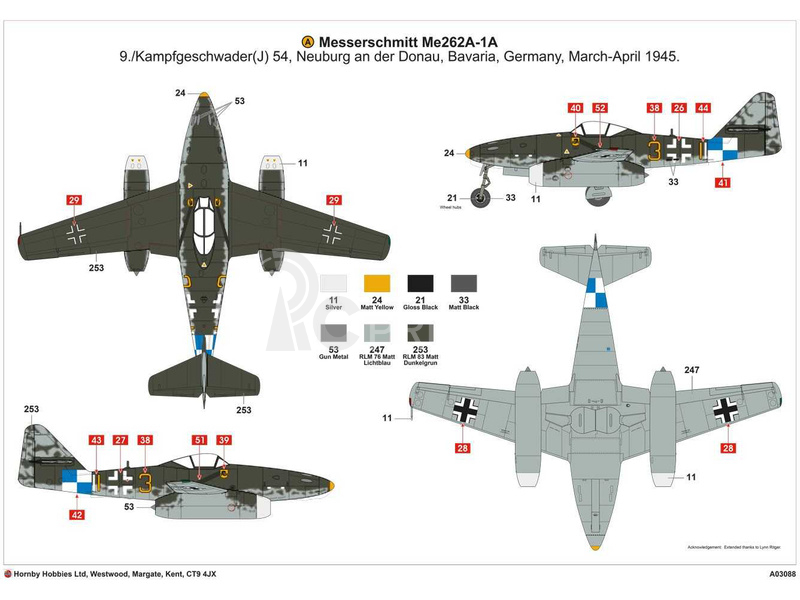 Airfix Messerschmitt ME262A-1a (1:72)