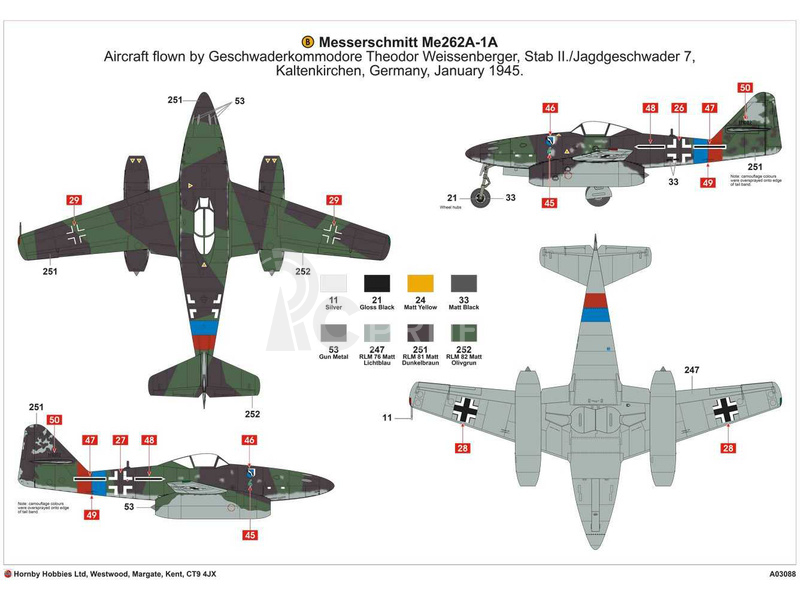Airfix Messerschmitt ME262A-1a (1:72)